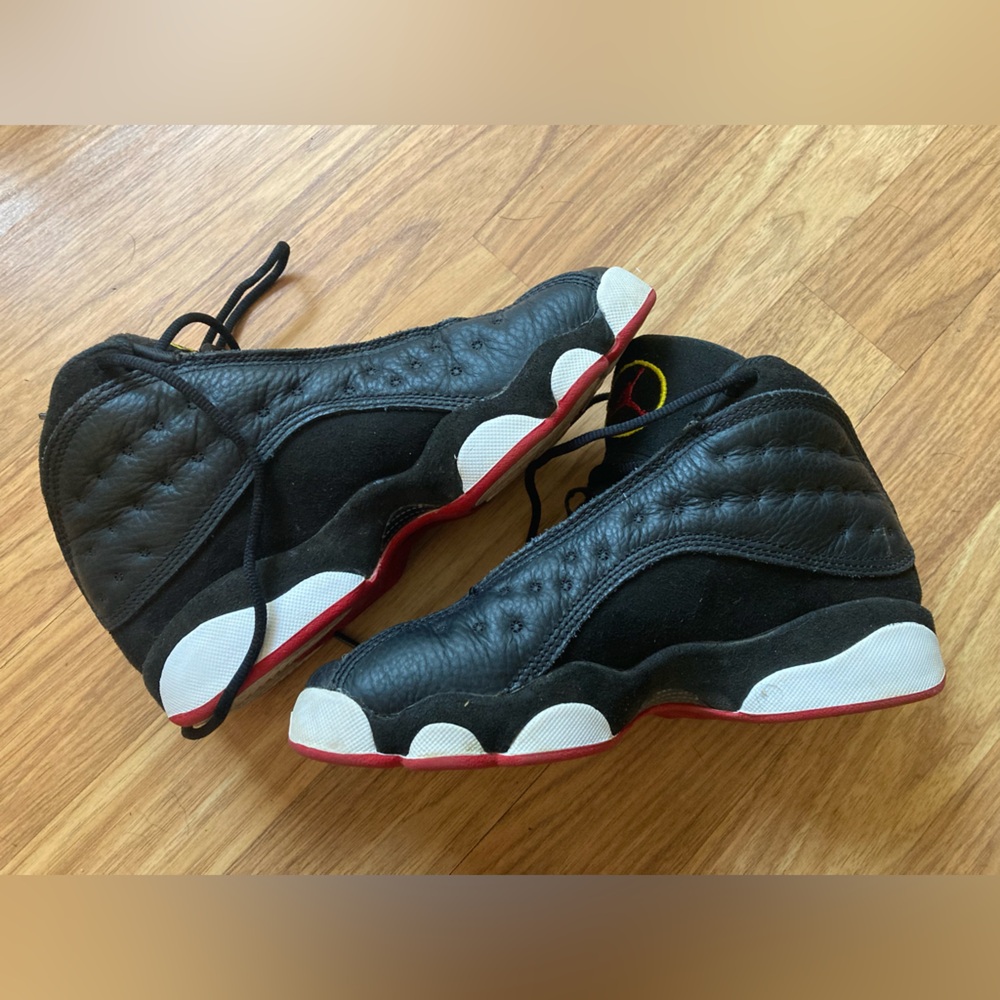Nike Air Jordan 13 XIII Retro Playoff 2011 Black Red White SZ 4Y